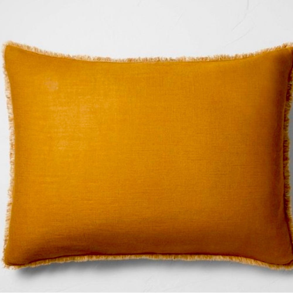Casaluna set of 2 linen blend heavyweight king size pillow shams in warm brown